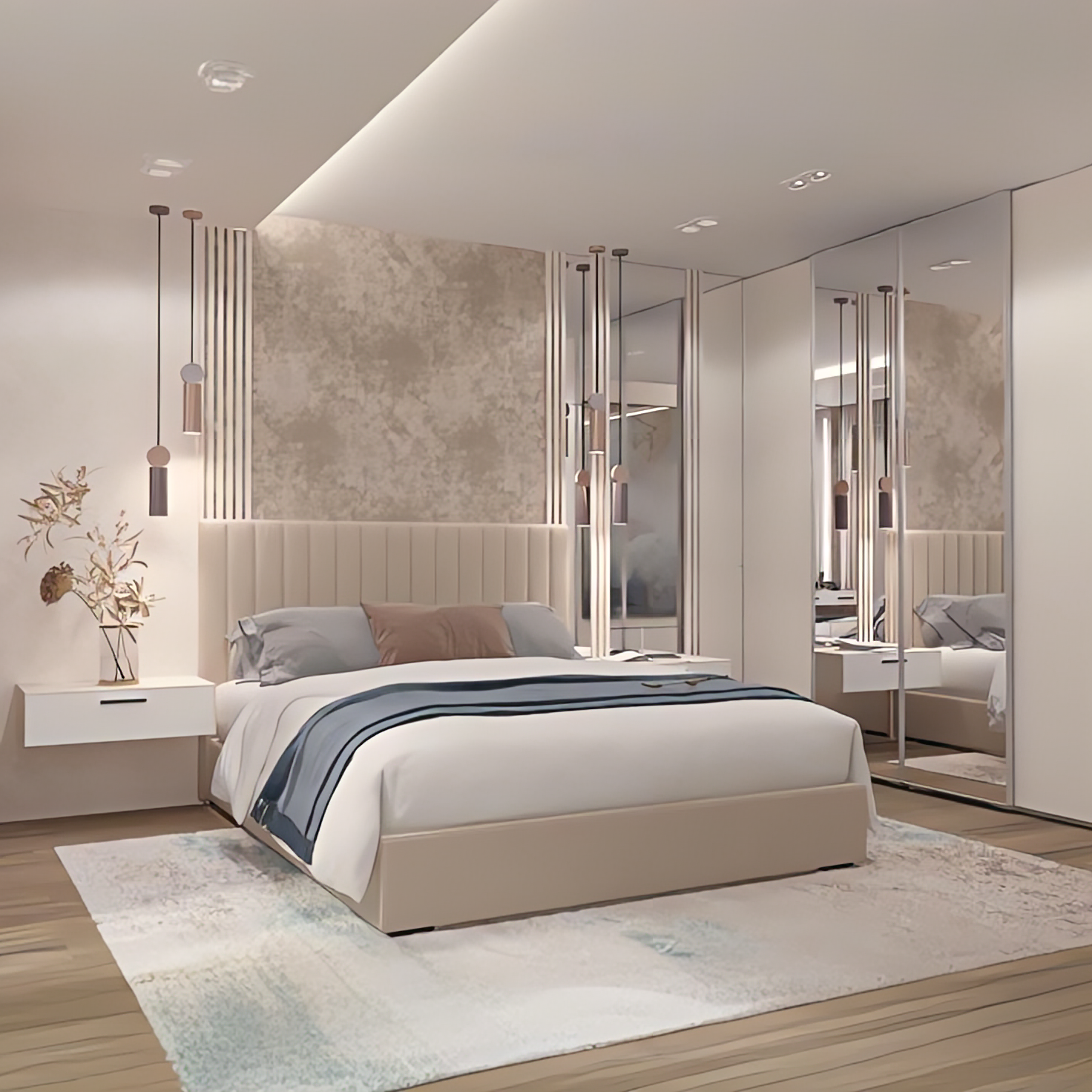 سرير بتصميم بسيط