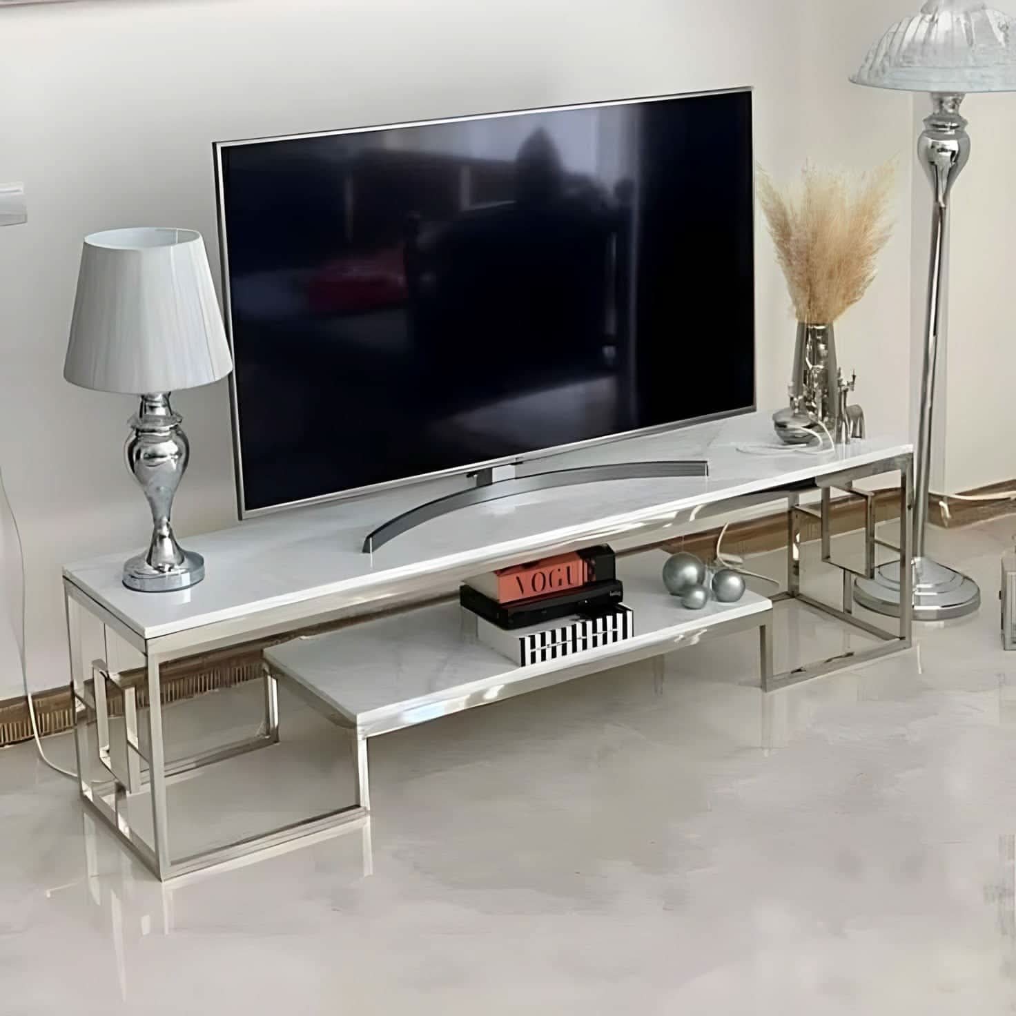 طاولة تلفاز استانلس