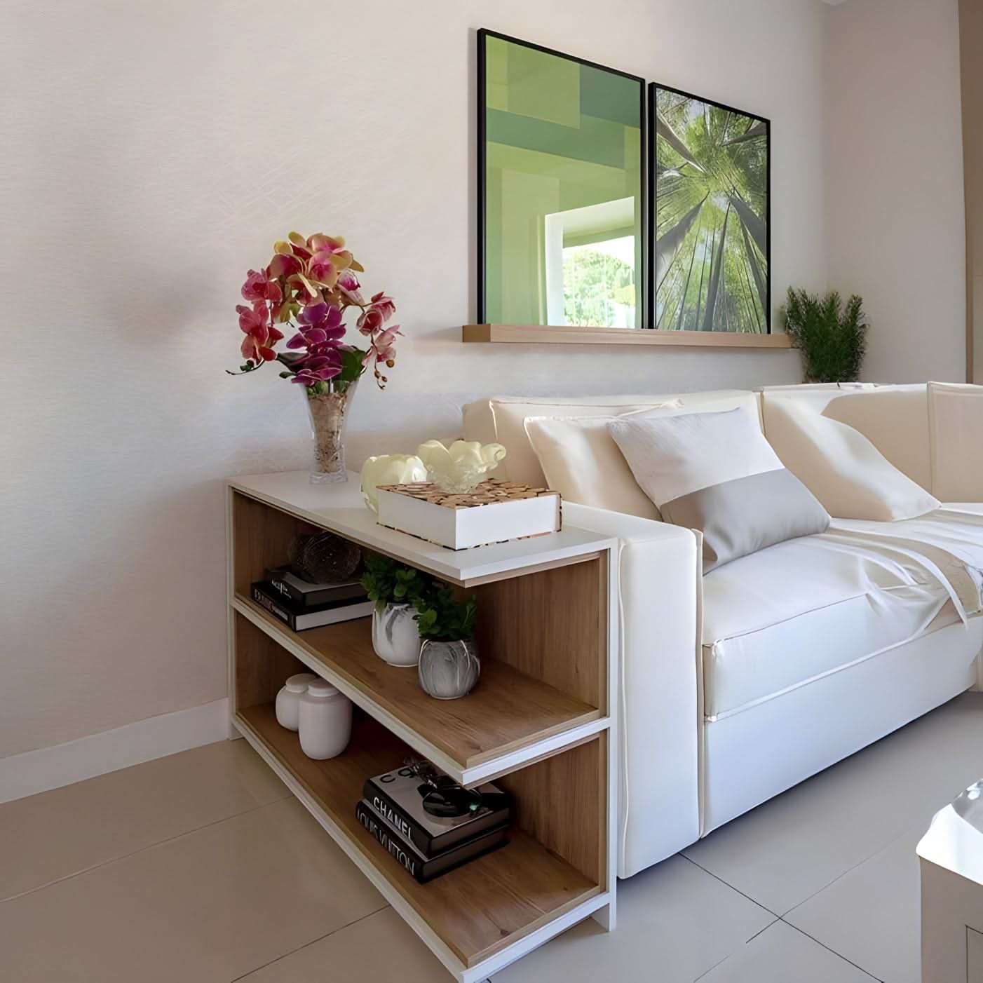 طاولة جانبية خشبي برفين