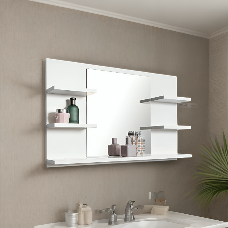 مرايا بخمس أرفف بتصميم بسيط
