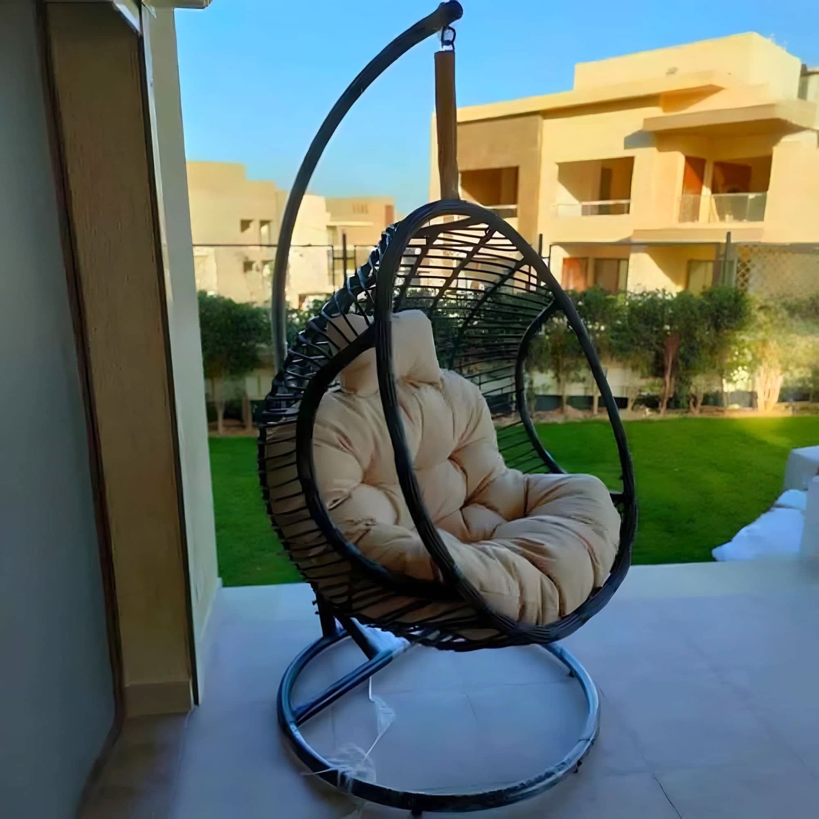 مرجيحة معدن و راتان