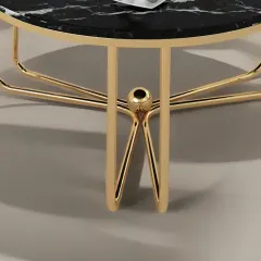 طاولة قهوة دائرية بسطح رخام