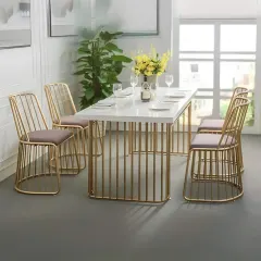 سفرة معدن و ام دي اف مع 4 كراسي