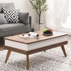 طاولة قهوة بتخزين داخلي