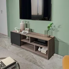طاولة تلفاز متعددة الأرفف