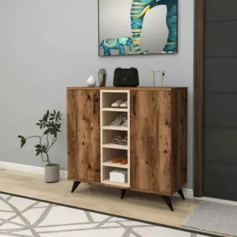 خزانة أحذية أحذية بأرفف