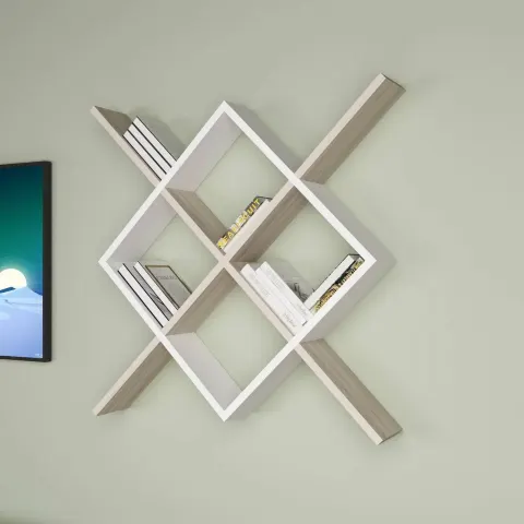 وحدة أرفف بتصميم هندسي