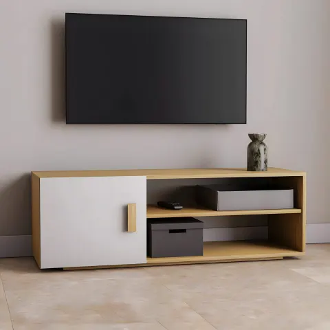 ترابيزة تليفزيون خشب ام دي اف، 120*30*40 سم