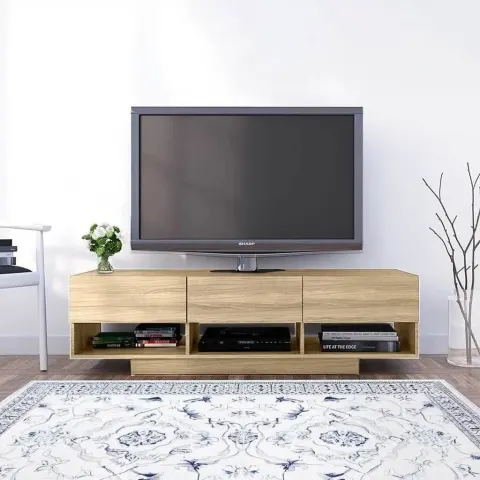 ترابيزة تليفزيون خشب ام دي اف، 150*30*55 سم