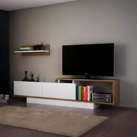 ترابيزة تليفزيون خشب ام دي اف، 180*30*45 سم