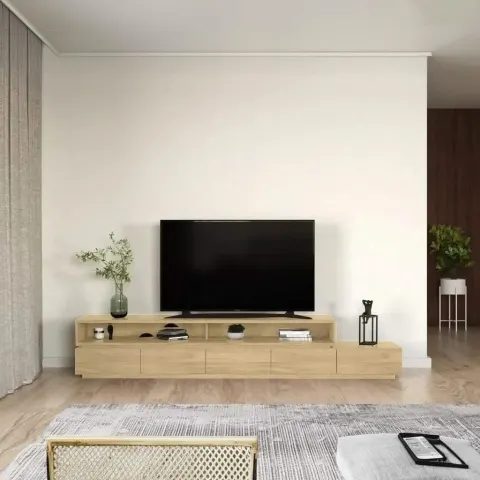 ترابيزة تليفزيون خشب ام دي اف، 200*30*50 سم