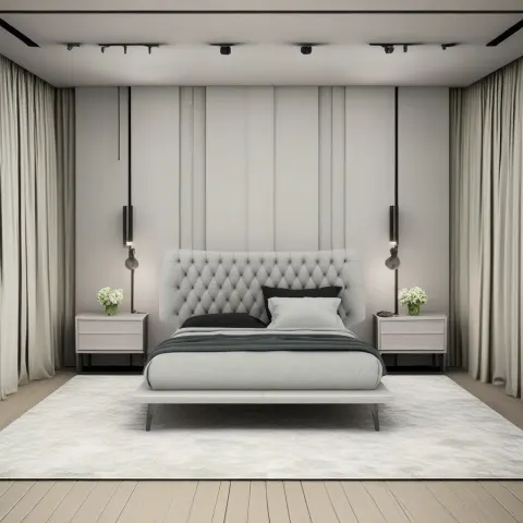 سرير خشب طبيعي