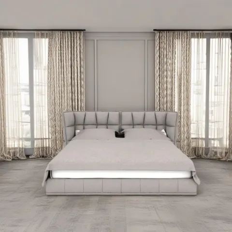 سرير خشب طبيعي