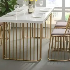 سفرة معدن و ام دي اف مع 4 كراسي