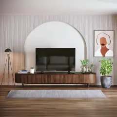 طاولة تلفاز ام دي اف لون بني