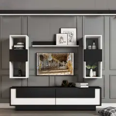 طاولة تلفاز بوحدة تخزين