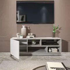 طاولة تلفاز متعددة الأرفف