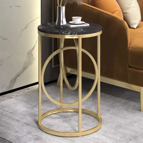 طاولة جانبية بتصميم دائري حديث