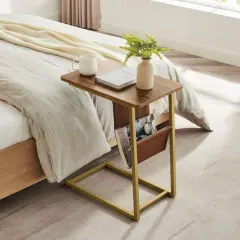 طاولة جانبية برف جانبي للتخزين