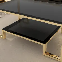 طاولة قهوة مستطيلة معدني