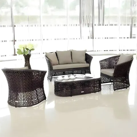 طقم خارجي حديد وراتان