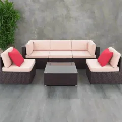 طقم خارجي حديد وراتان