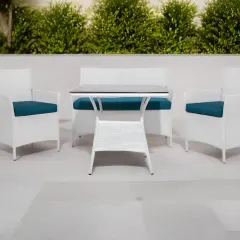طقم خارجي حديد وراتان