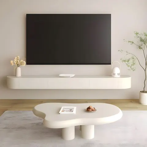 طقم طاولات أبيض عملي