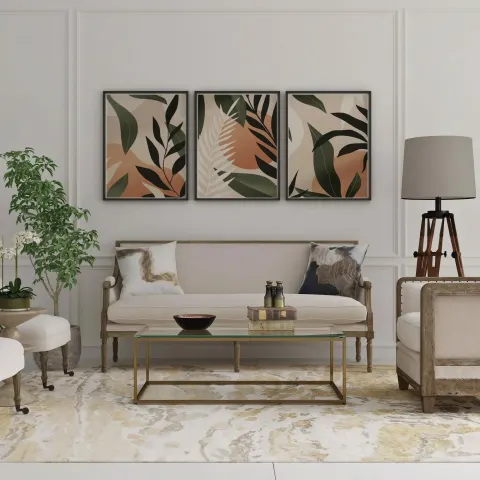طقم لوحات متعددة الألوان 120*60 سم