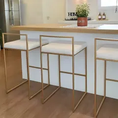 كرسي بار معدن و جلد