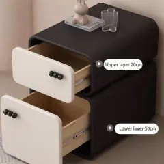 كمودينه أبيض مع درجين