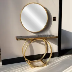كونسول بهيكل دائري ومرايا
