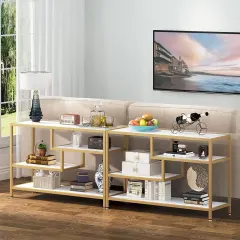 كونسول معدني بسطح رخام