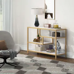 كونسول معدني بسطح رخام
