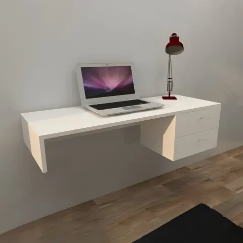 مكتب حائط بتصميم بسيط