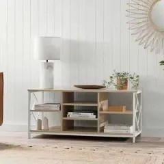 وحدة تخزين خشبية مستطيلة